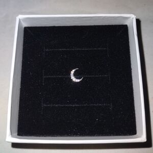 Crescent Moon Flat back Earring